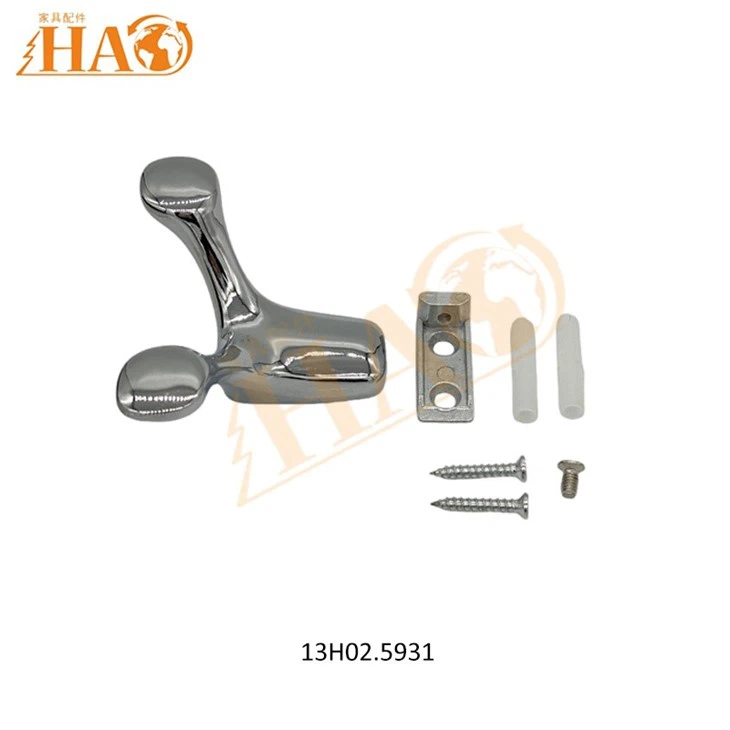 Clothes Hooks Wall Mounted Cloak Hooks Zinc Alloy Bright Chrome Hooks