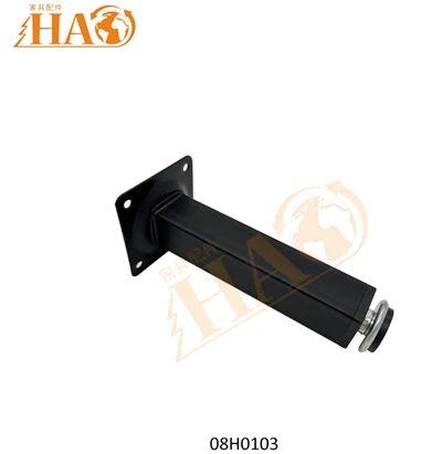 Sqaure Black Matt Iron Steel Sofa Leg
